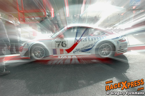 De IMSA Porsche, onlangs nog aan het werk in Le Mans